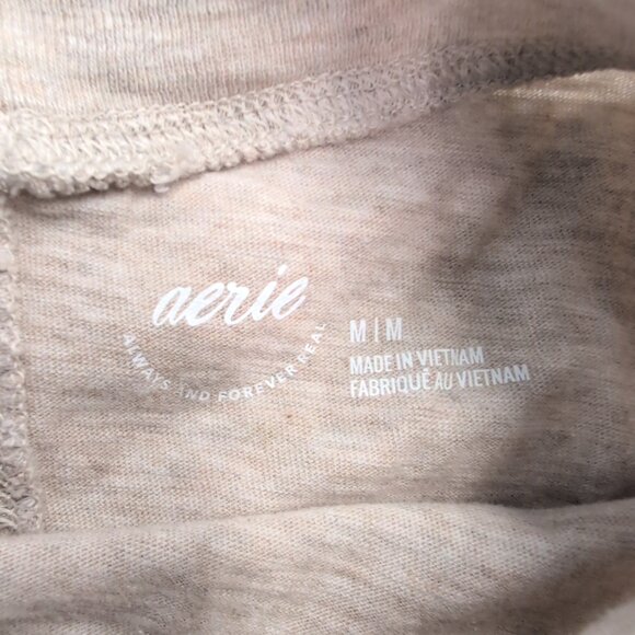 Aerie Tan Long Sleeve Relaxed Tee, Size M - Picture 4 of 9